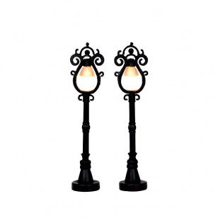 Parisian Street Lamps, Set of 2, B/O 4.5V Parisian Street Lamps, Set of 2, B/O 4.5V
